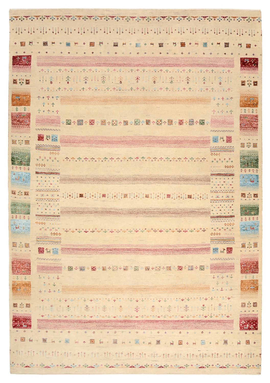 Gabbeh Rug - Loribaft Indus - 246 x 171 cm - multicolored