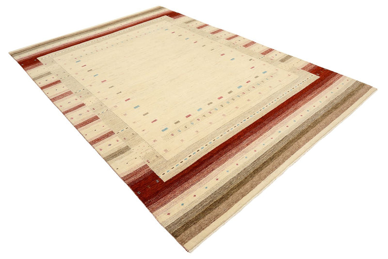 Gabbeh Rug - Loribaft Indus - 296 x 203 cm - light beige