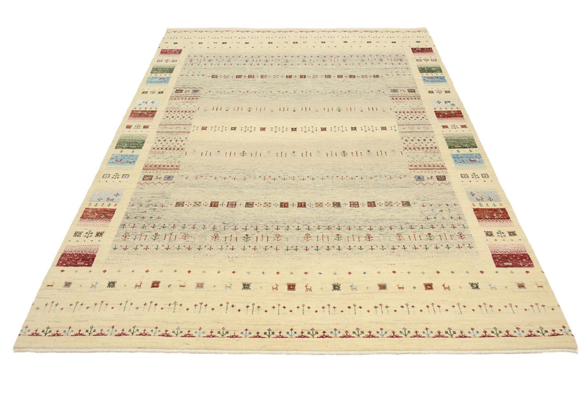 Gabbeh Rug - Loribaft Indus - 241 x 172 cm - dark beige