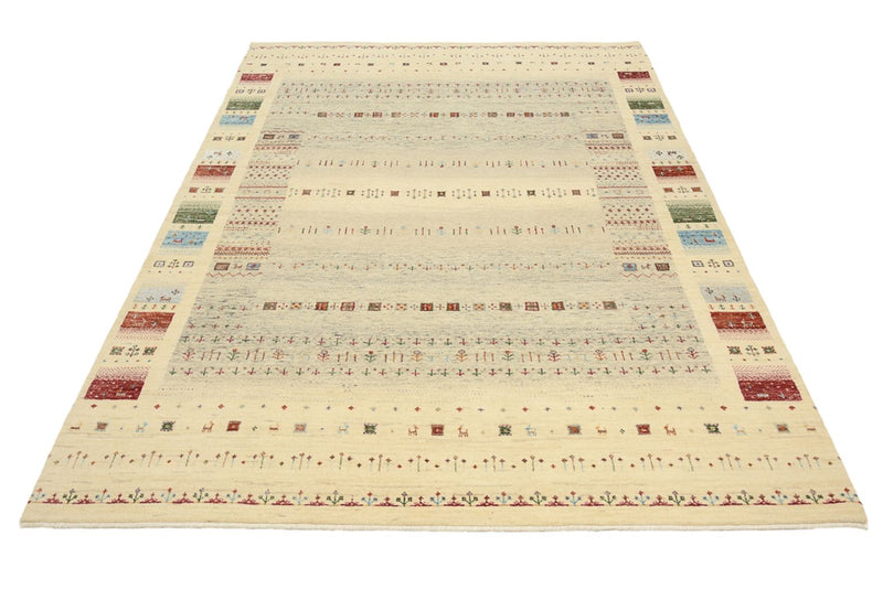 Gabbeh Rug - Loribaft Indus - 241 x 172 cm - dark beige