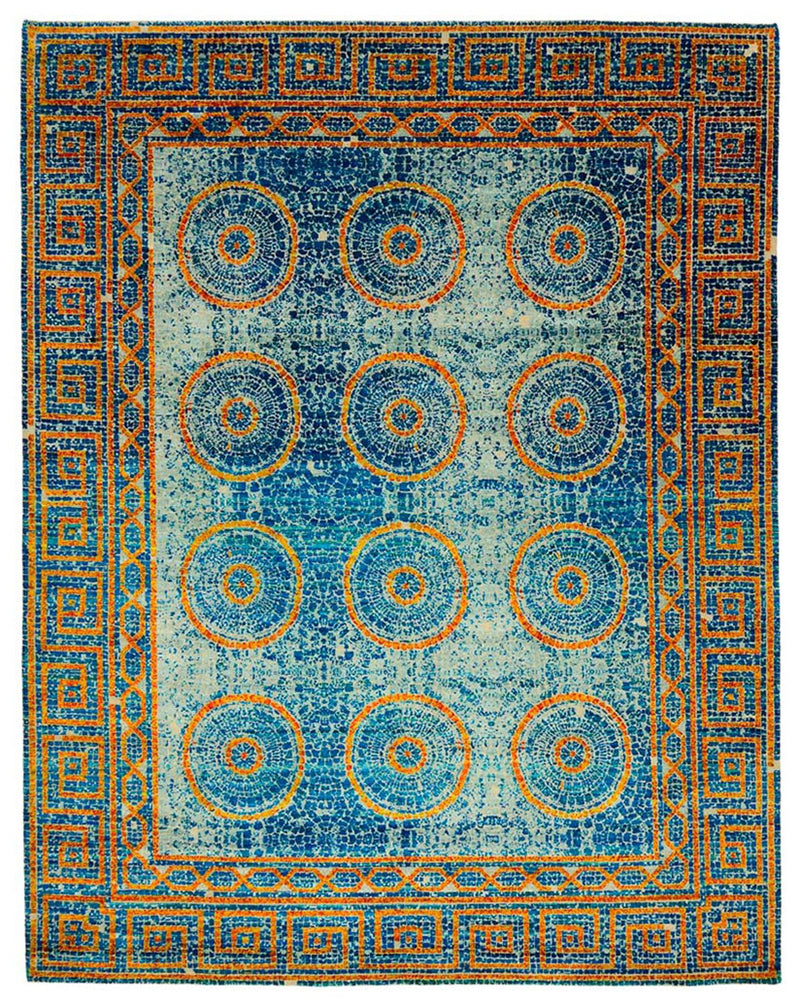 Designer Rug - 309 x 245 cm - blue