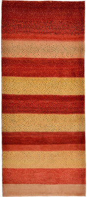 Runner Gabbeh Rug - Loribaft Perser - 202 x 86 cm - red