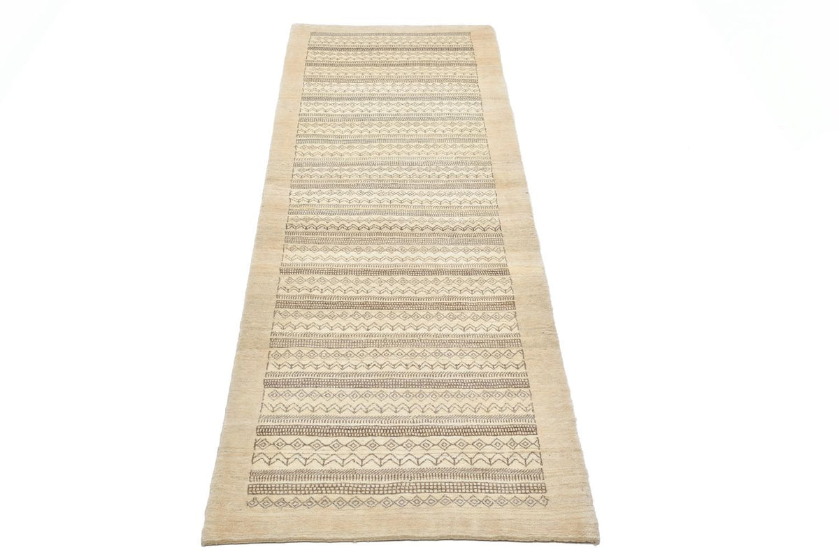 Runner Gabbeh Rug - Loribaft Perser - 297 x 85 cm - sand
