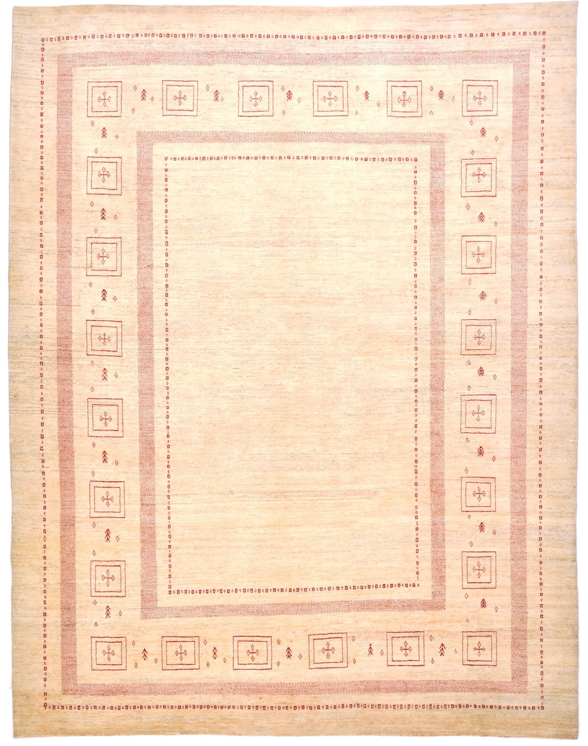 Gabbeh Rug - Loribaft Perser - 417 x 309 cm - beige