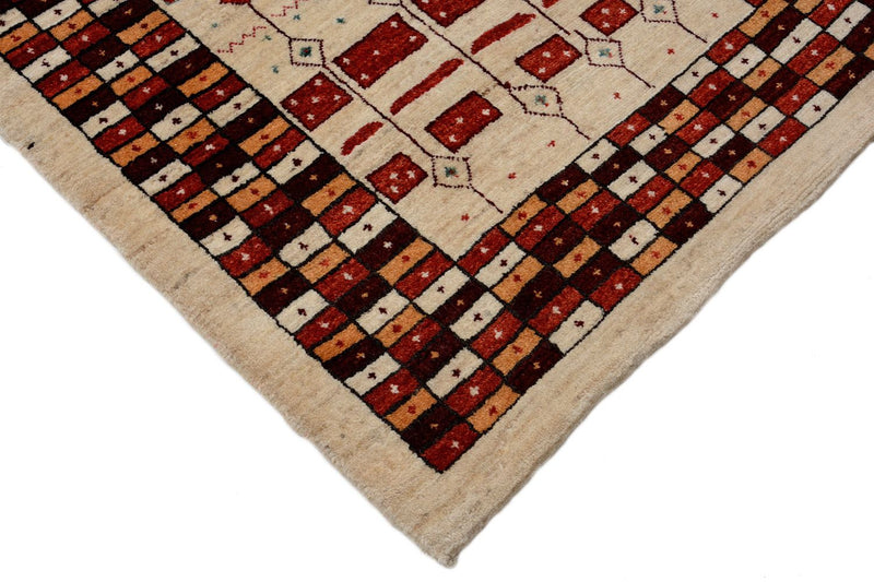 Runner Gabbeh Rug - Loribaft Perser - 391 x 88 cm - multicolored