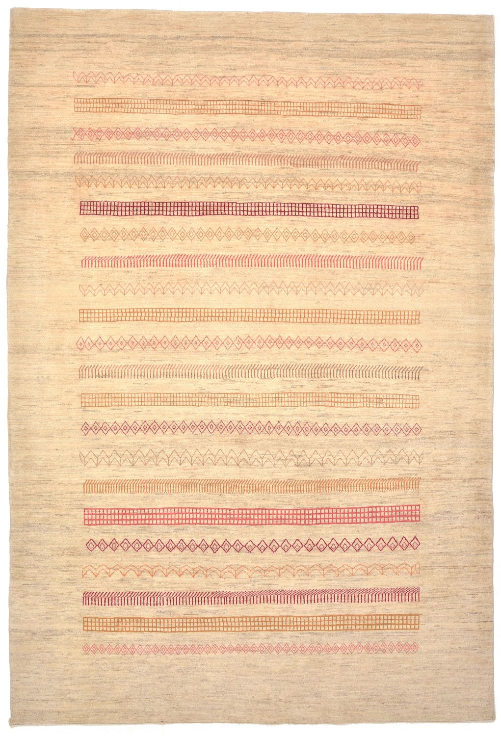 Gabbeh Rug - Loribaft Perser - 301 x 205 cm - sand