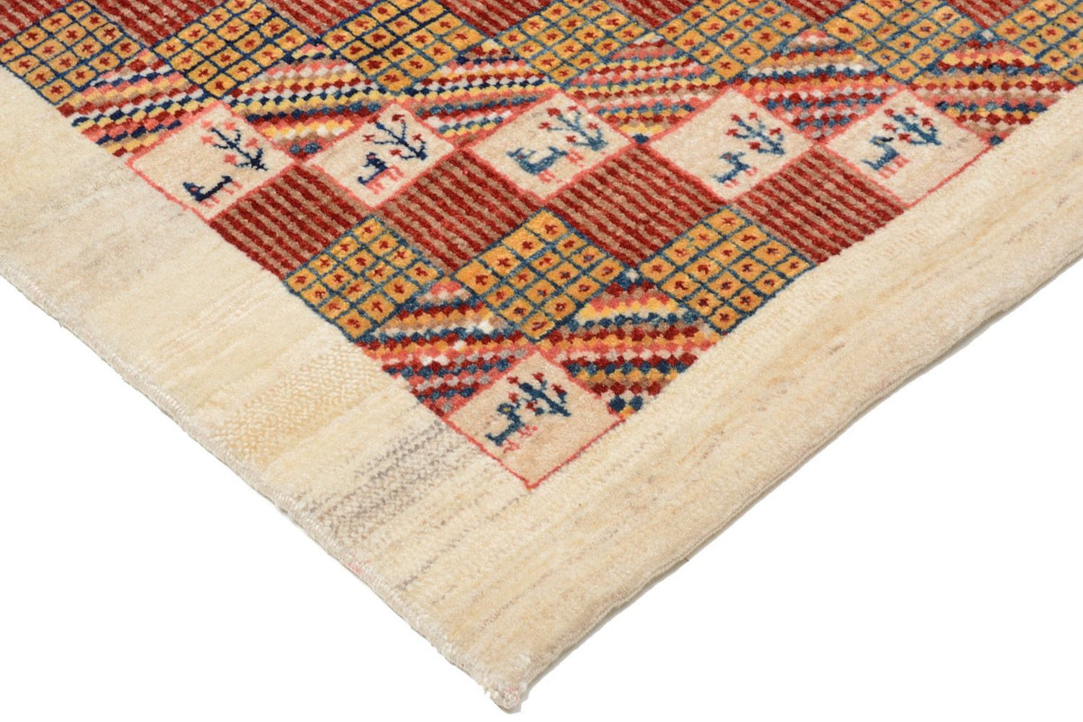 Gabbeh Rug - Loribaft Perser - 142 x 101 cm - red