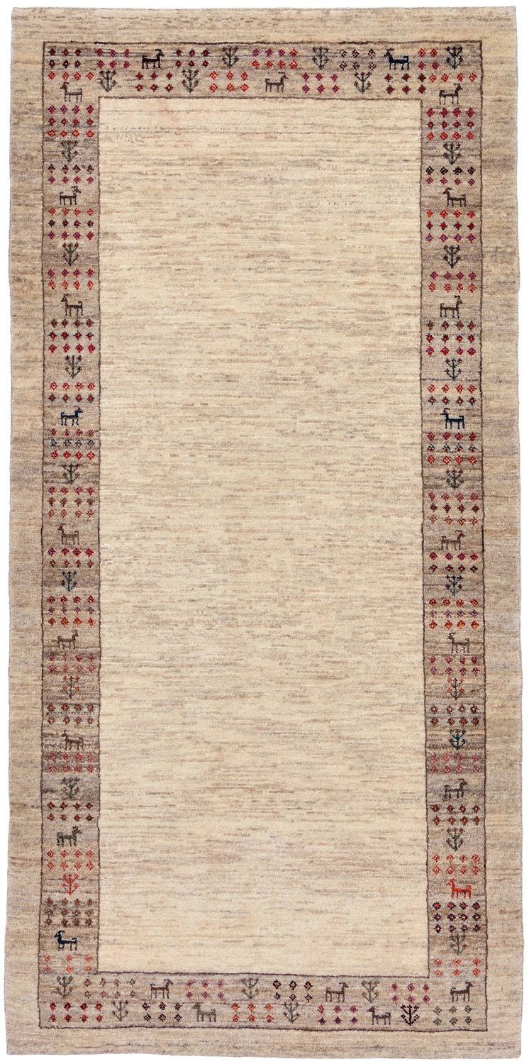 Runner Gabbeh Rug - Loribaft Perser - 176 x 84 cm - sand