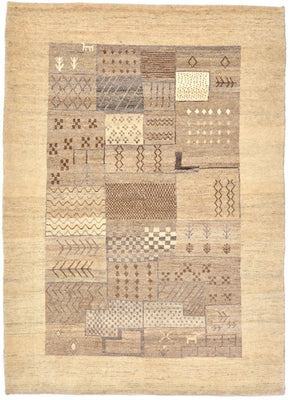 Gabbeh Rug - Loribaft Perser - 156 x 110 cm - sand