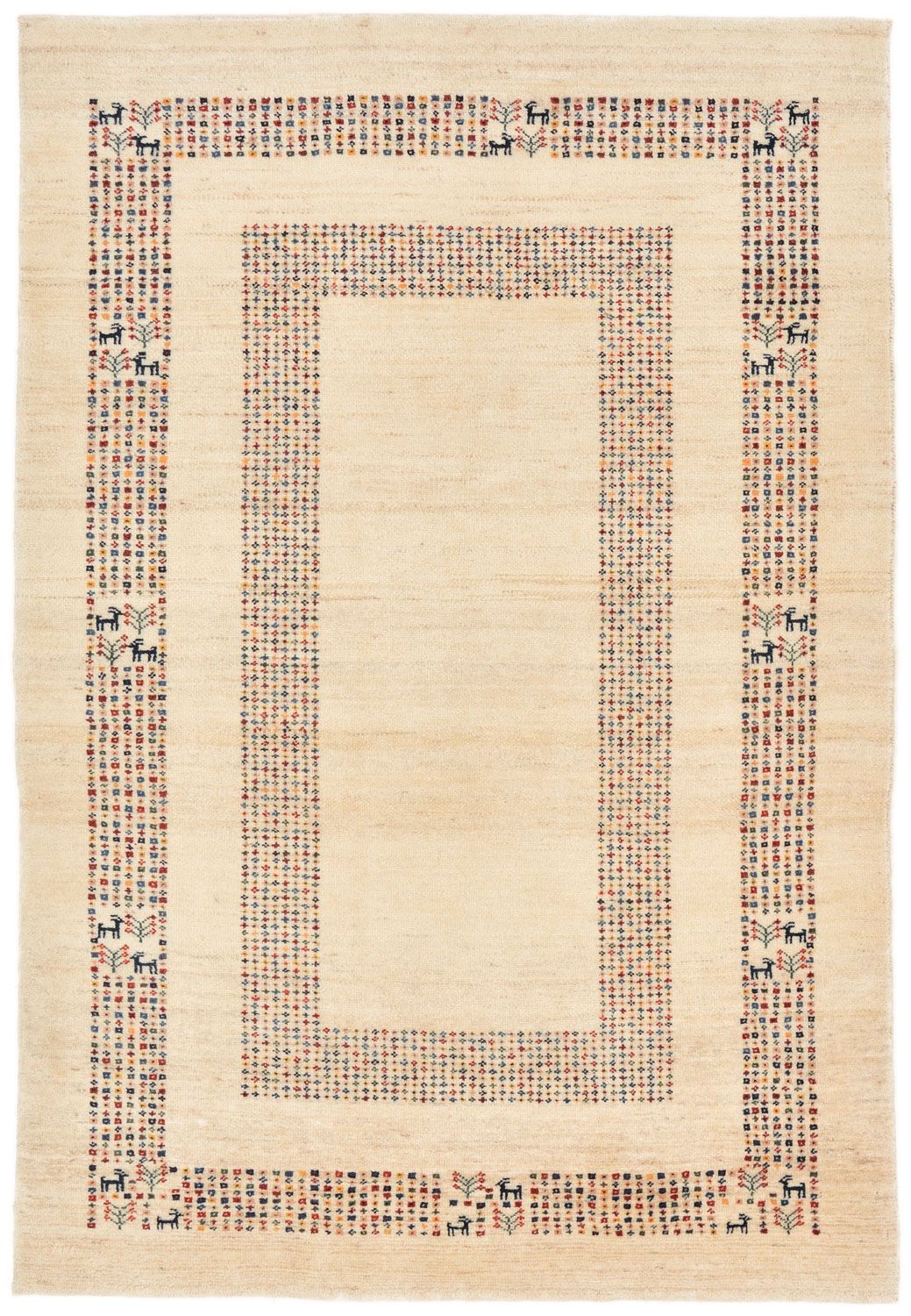 Gabbeh Rug - Loribaft Perser - 180 x 120 cm - beige