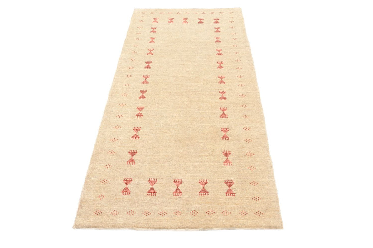 Runner Gabbeh Rug - Loribaft Perser - 201 x 85 cm - beige