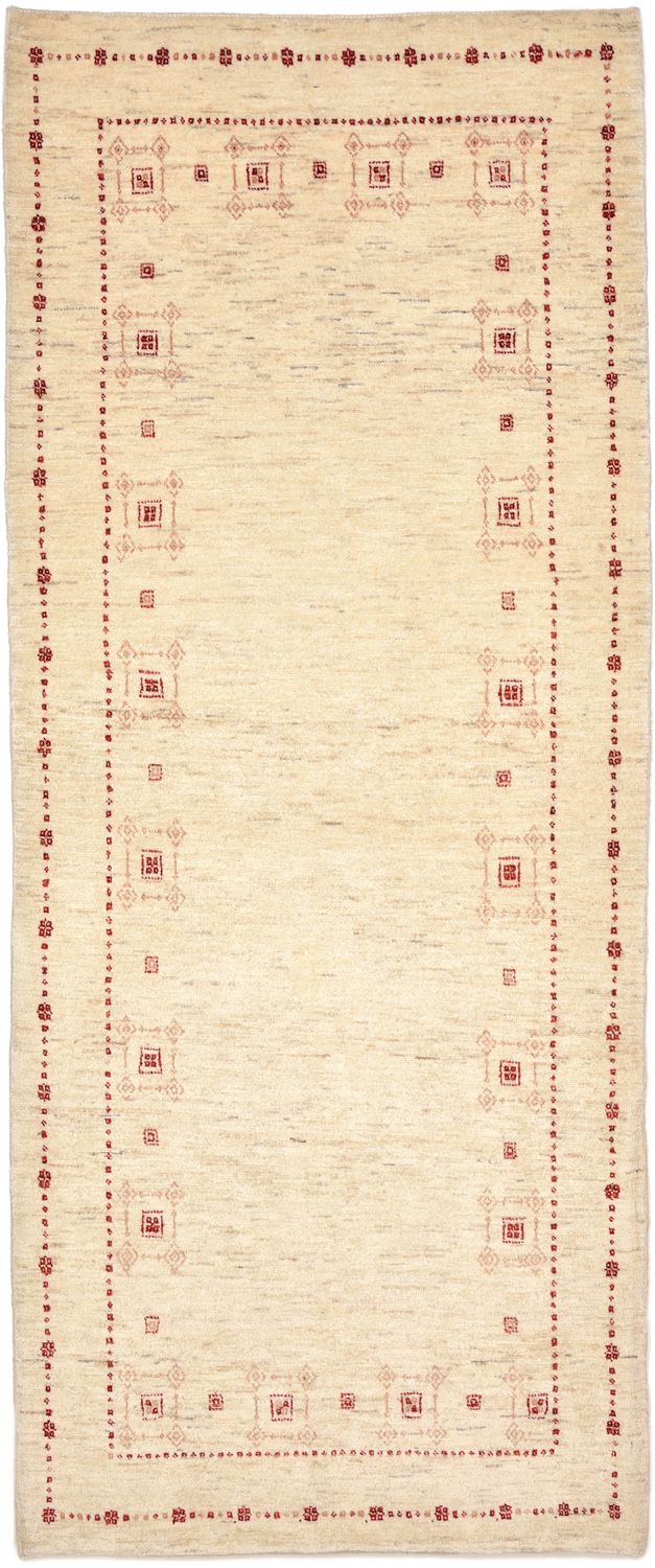 Runner Gabbeh Rug - Loribaft Perser - 202 x 82 cm - natural