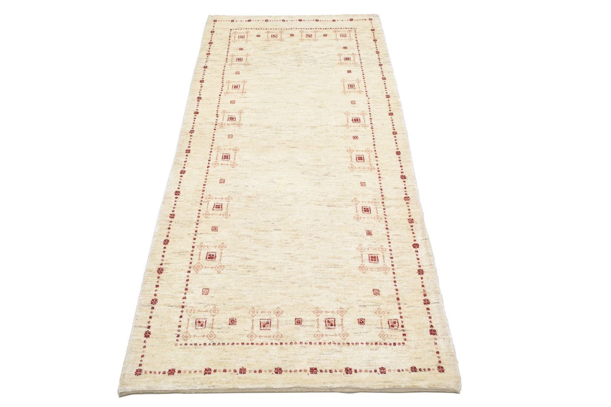 Runner Gabbeh Rug - Loribaft Perser - 202 x 82 cm - natural