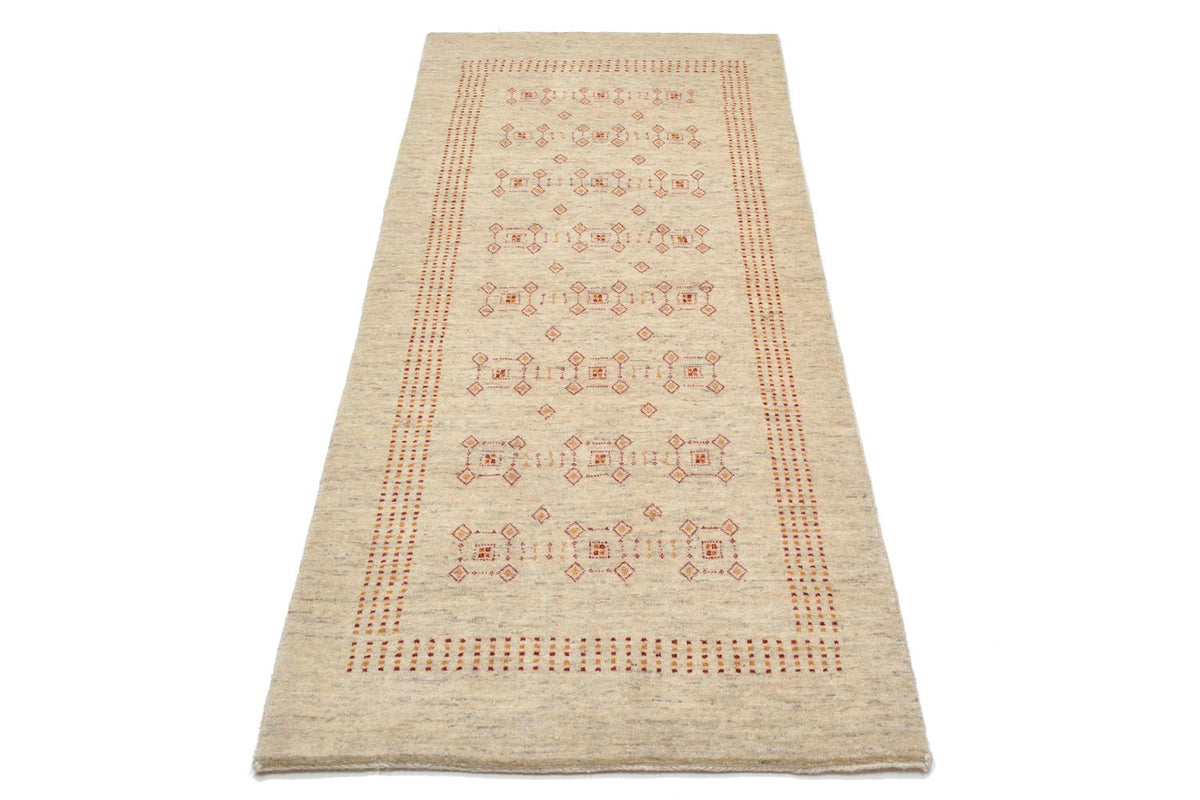 Runner Gabbeh Rug - Loribaft Perser - 195 x 79 cm - beige