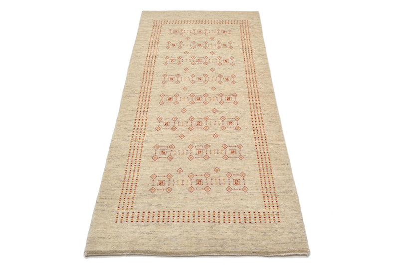Runner Gabbeh Rug - Loribaft Perser - 195 x 79 cm - beige