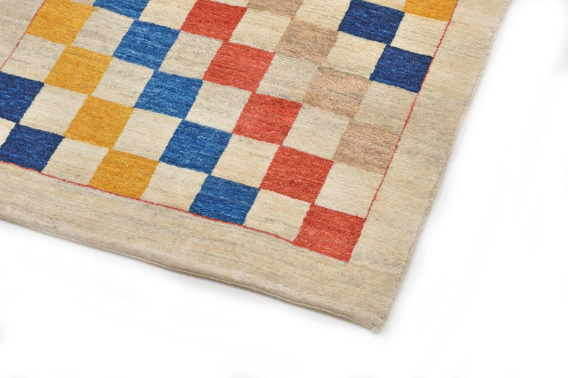 Runner Gabbeh Rug - Loribaft Perser - 381 x 93 cm - multicolored