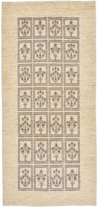 Runner Gabbeh Rug - Loribaft Perser - 192 x 87 cm - sand