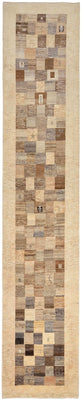 Runner Gabbeh Rug - Loribaft Perser - 512 x 101 cm - light brown