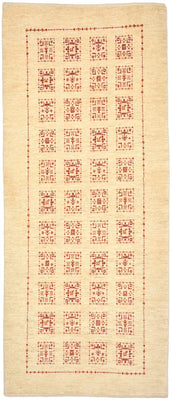 Runner Gabbeh Rug - Loribaft Perser - 199 x 83 cm - natural