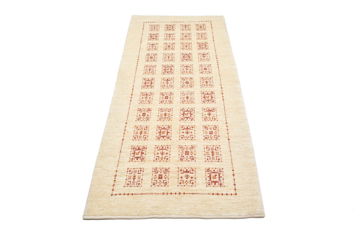 Runner Gabbeh Rug - Loribaft Perser - 199 x 83 cm - natural
