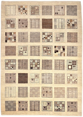 Gabbeh Rug - Loribaft Perser - 296 x 206 cm - light brown