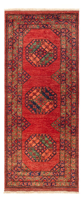 Runner Afghan Rug - 207 x 86 cm - red