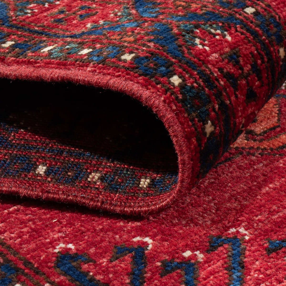 Runner Afghan Rug - 207 x 80 cm - red