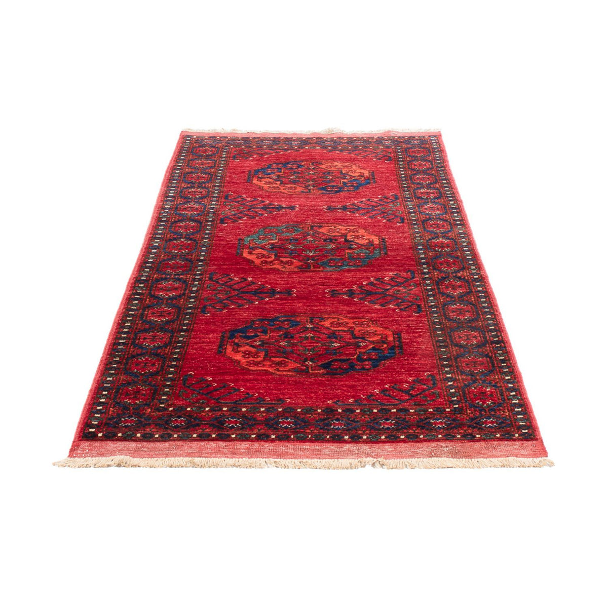 Runner Afghan Rug - 207 x 80 cm - red