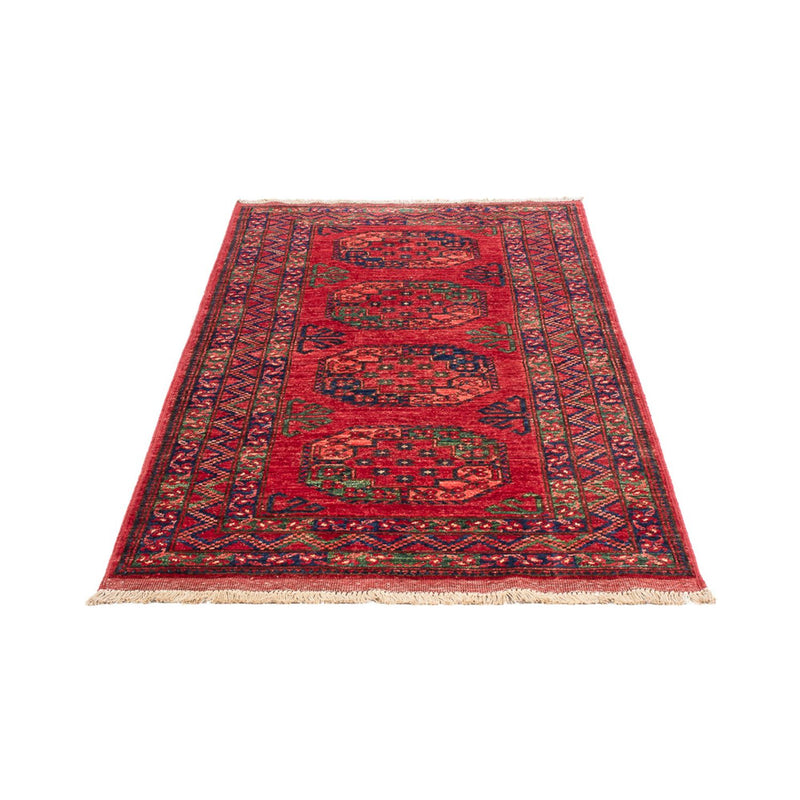 Runner Afghan Rug - 201 x 86 cm - red