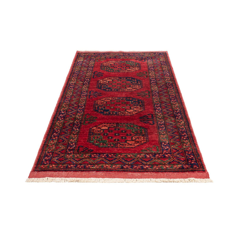 Runner Afghan Rug - 216 x 83 cm - red