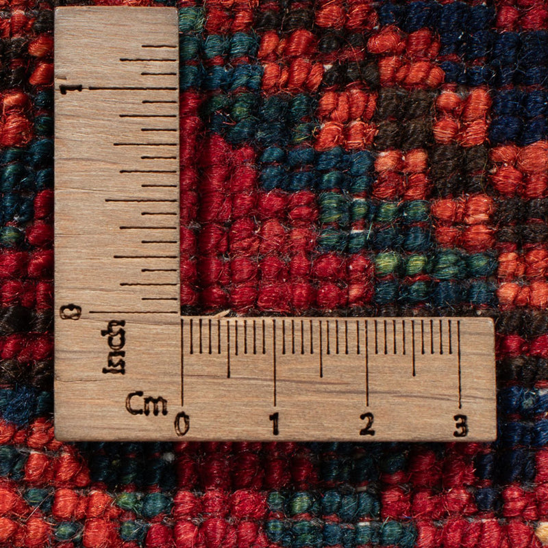 Runner Afghan Rug - 216 x 83 cm - red