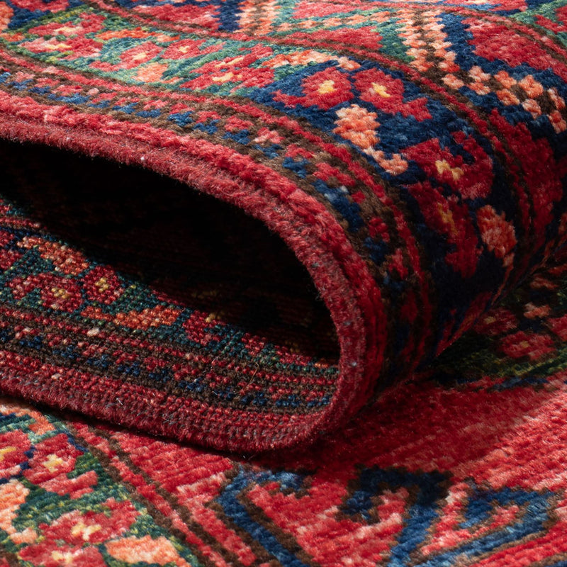 Runner Afghan Rug - 204 x 82 cm - red