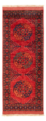 Runner Afghan Rug - 205 x 82 cm - red