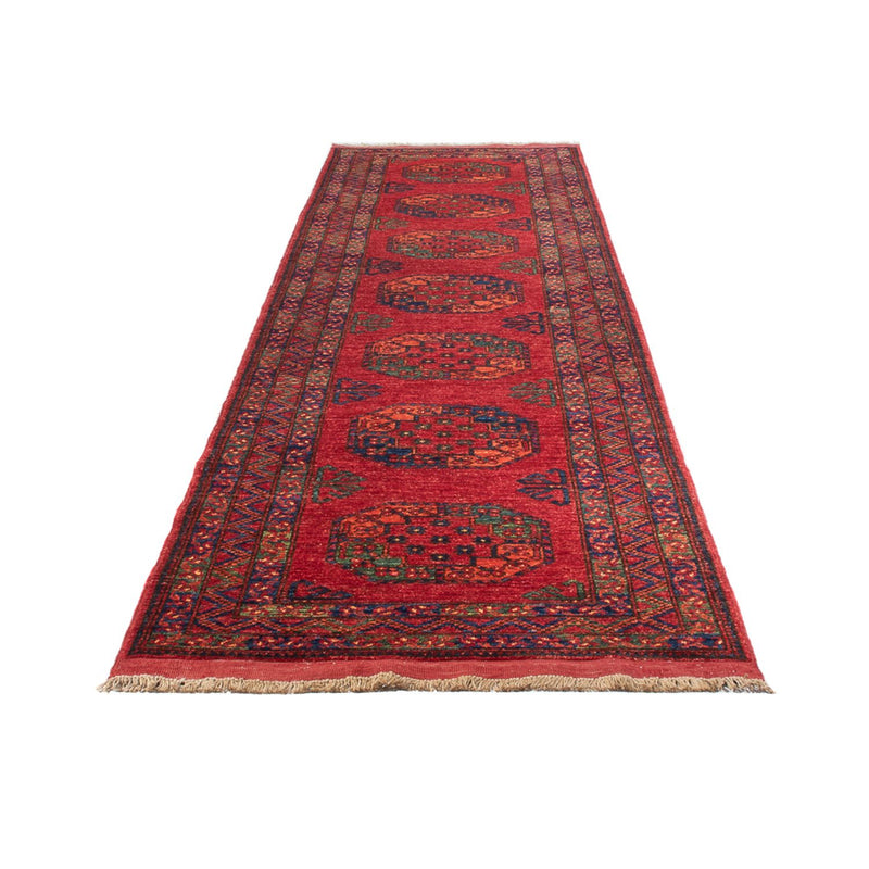 Runner Afghan Rug - 368 x 85 cm - red