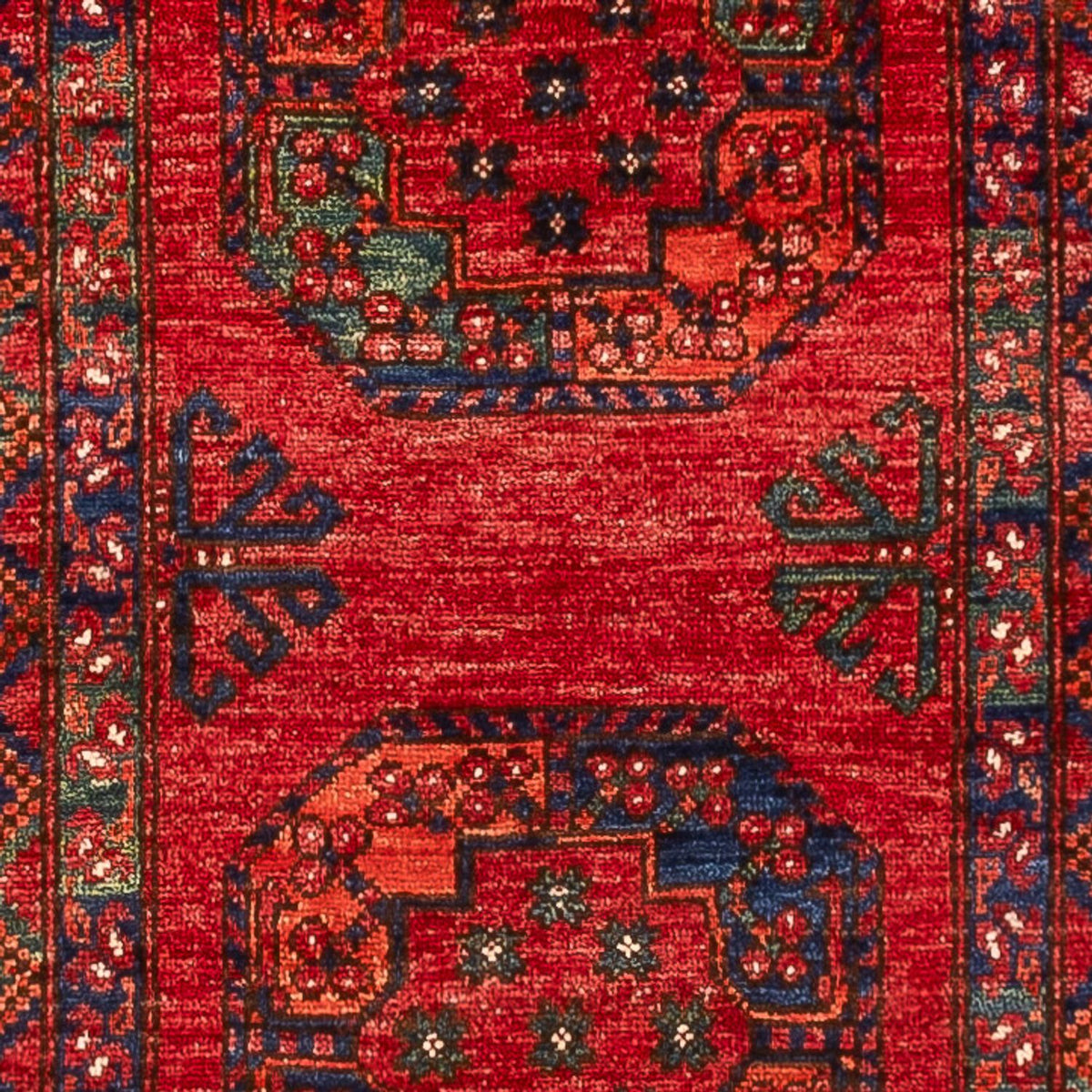 Runner Afghan Rug - 395 x 77 cm - red