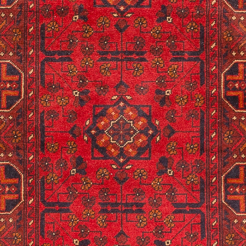 Runner Afghan Rug - Kunduz - 395 x 80 cm - red