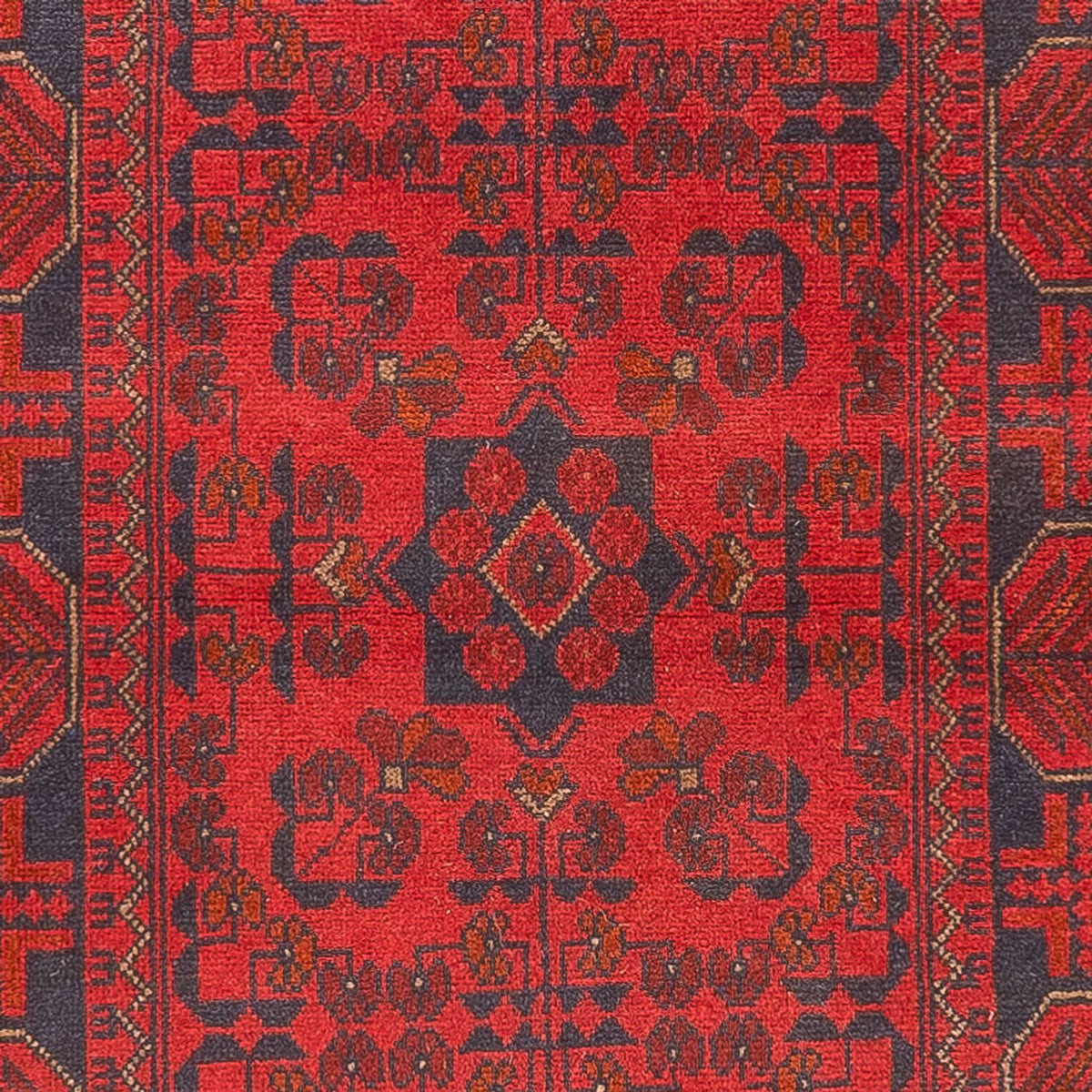 Runner Afghan Rug - Kunduz - 390 x 80 cm - red