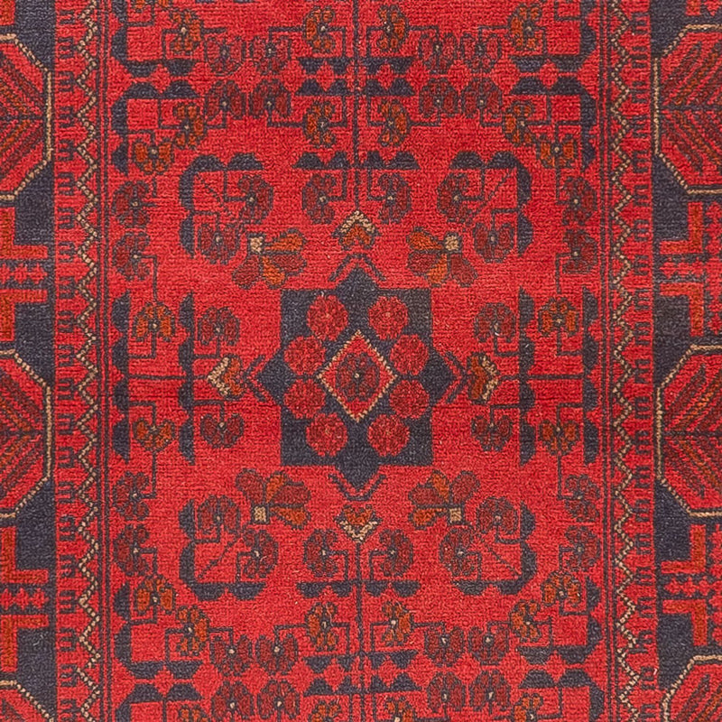 Runner Afghan Rug - Kunduz - 390 x 80 cm - red