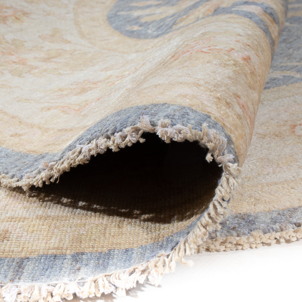 Ziegler Rug round  - 247 x 248 cm - petrol blue