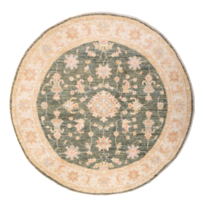 Ziegler Rug round  - 154 x 150 cm - green