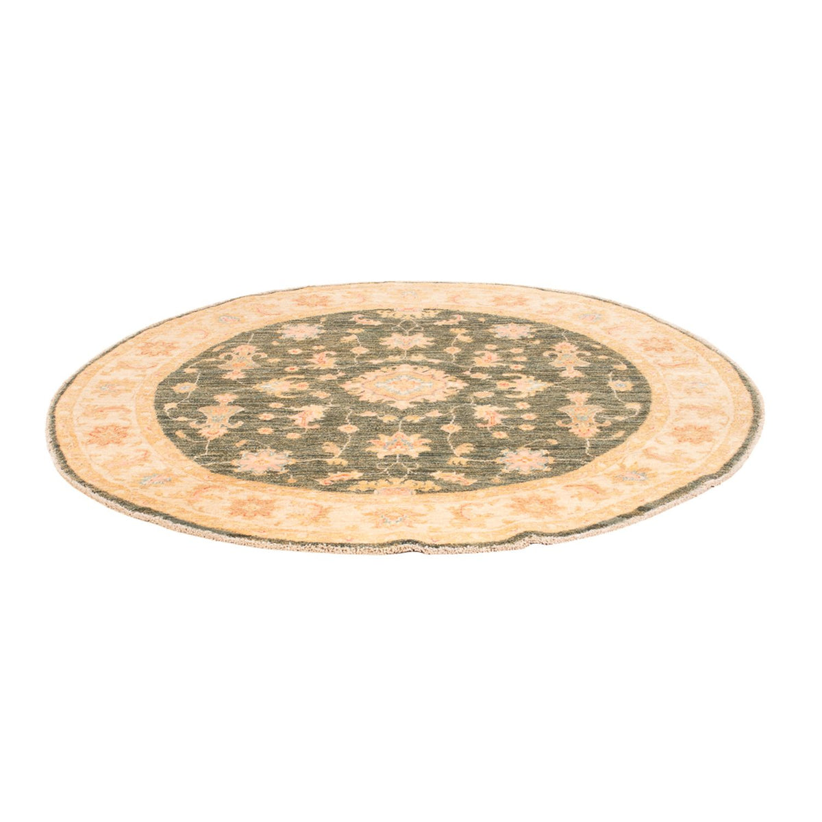 Ziegler Rug round  - 154 x 150 cm - green