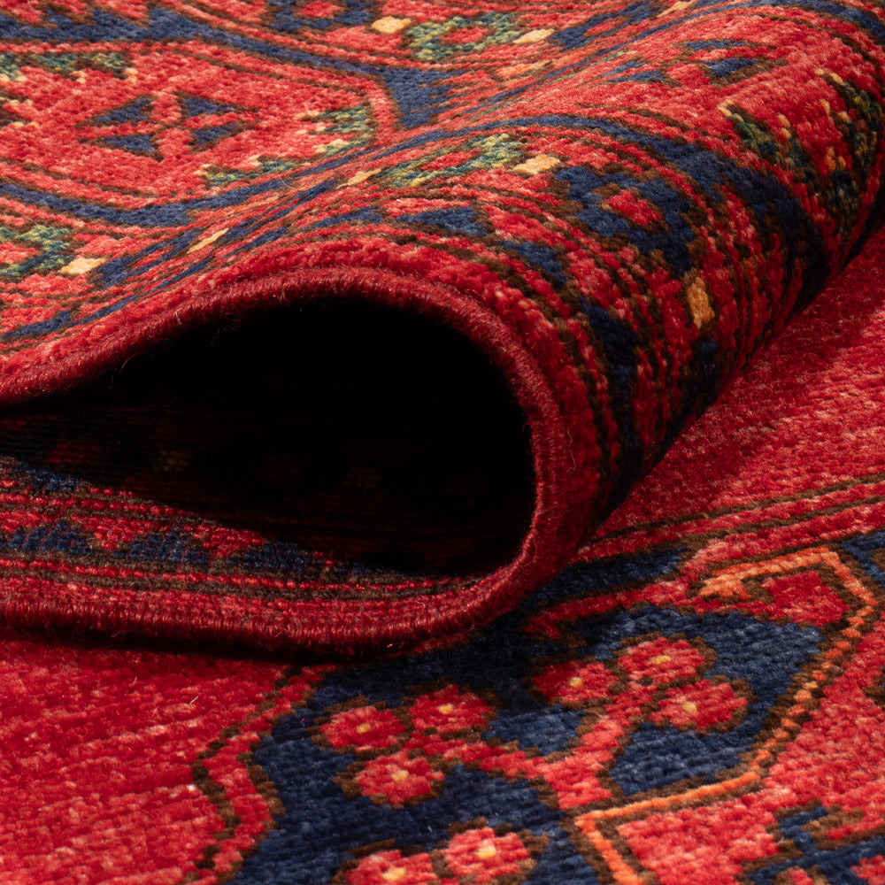 Afghan Rug - Kunduz - 198 x 155 cm - red