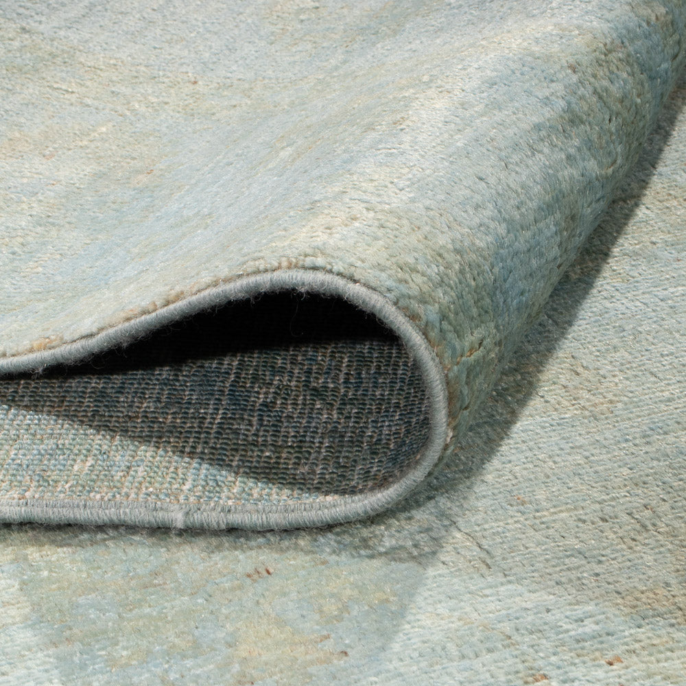 Ziegler Rug - Modern - Vintage/Overdyed - 194 x 149 cm - light blue