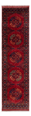 Runner Afghan Rug - Kunduz - 305 x 82 cm - red