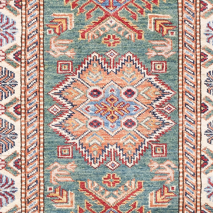 Runner Ziegler Rug - Kazak - 243 x 72 cm - light green