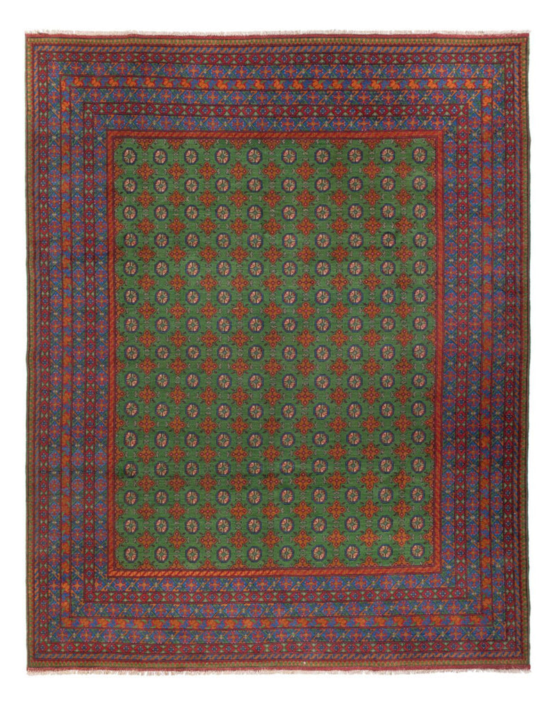 Afghan Rug - Filpa - 390 x 297 cm - green