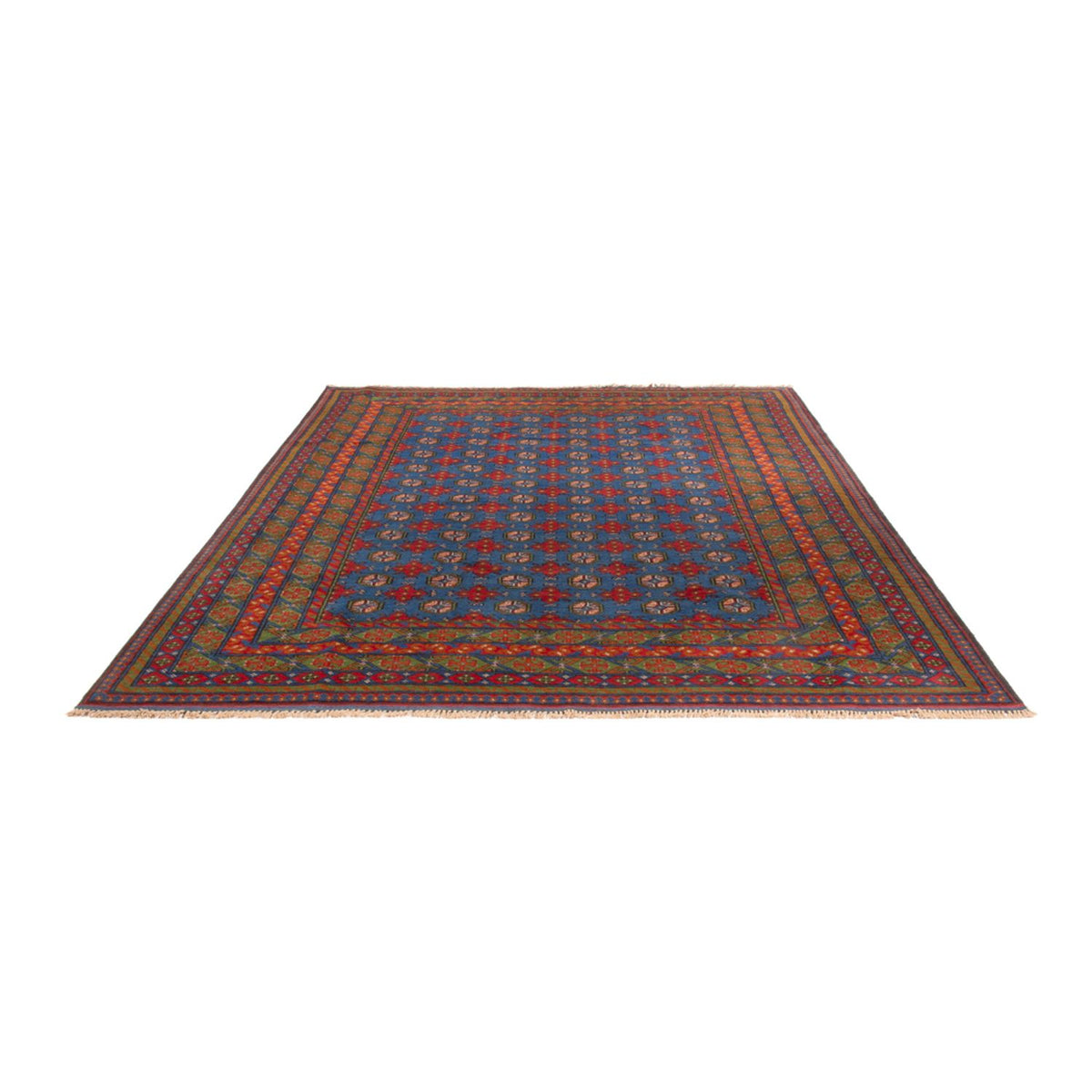 Afghan Rug - Filpa - 296 x 203 cm - blue
