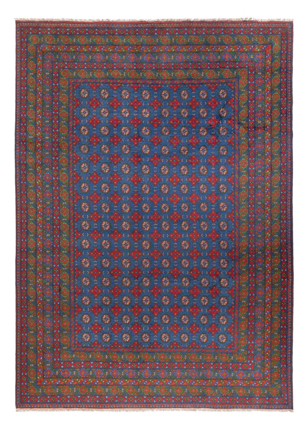 Afghan Rug - Filpa - 355 x 252 cm - blue