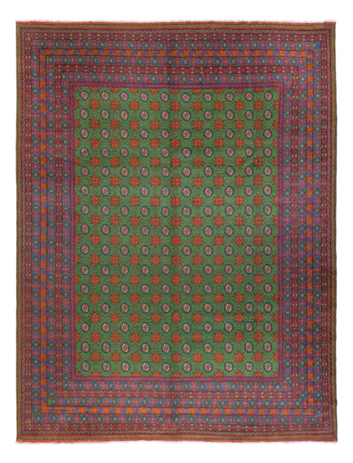 Afghan Rug - Filpa - 393 x 296 cm - green