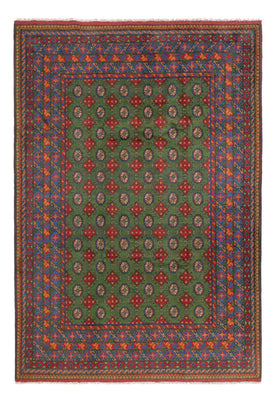 Afghan Rug - Filpa - 298 x 200 cm - green